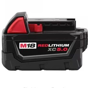NEW Milwaukee M18 RedLithium XC 5.0 Battery Pack - Black and Red